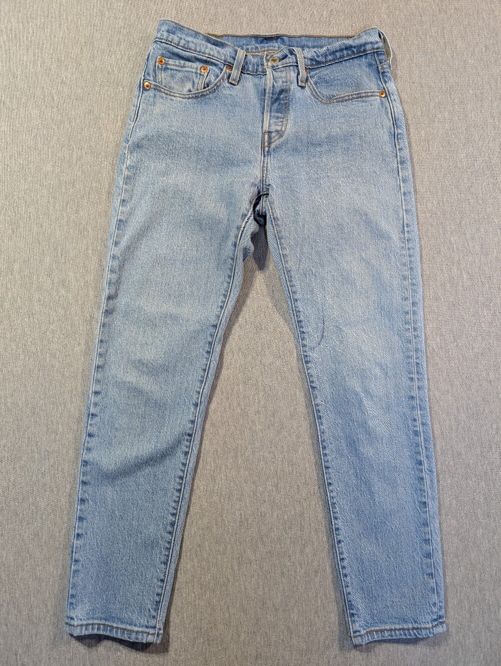 Levi's 501 T Tapered Leg Jeans Women's 26 X 28 Light Wash Blue